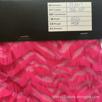 Transparent 75R/25P Width 55/56 Flimsy Red Fabric